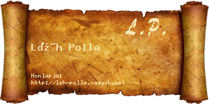 Léh Polla névjegykártya